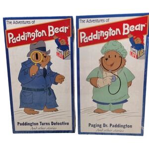 2 Time Life The Adventures Paddington Bear VHS Hospital Theater Detective Sealed